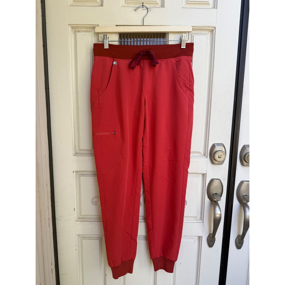 FIGS Zamora Jogger Scrub Pants Womens Clay Red W18SW2005 Size XS